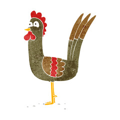 retro cartoon chicken