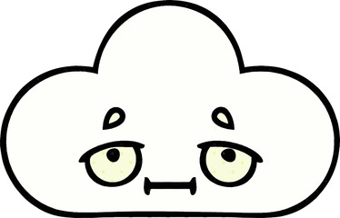 comic book style cartoon white cloud
