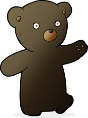 cartoon black bear cub