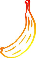 warm gradient line drawing cartoon banana