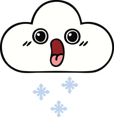 cute cartoon snow cloud