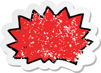 Fototapeta premium retro distressed sticker of a cartoon comic book explosion