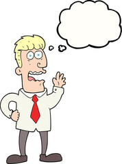 thought bubble cartoon businessman