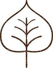 Leaf Charcoal Drawing