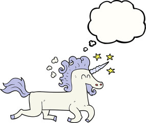 thought bubble cartoon unicorn