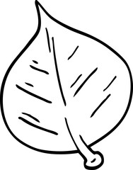 line drawing cartoon leaf