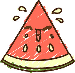 Watermelon Chalk Drawing