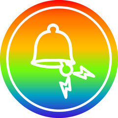 ringing bell circular in rainbow spectrum