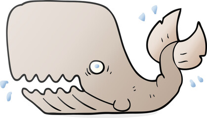 cartoon angry whale