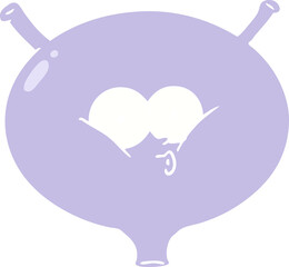 flat color style cartoon bladder
