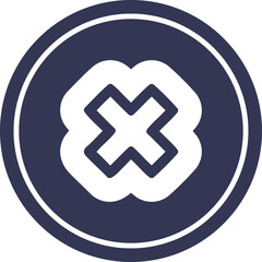 multiplication sign circular icon