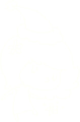 Christmas Woman Chalk Drawing