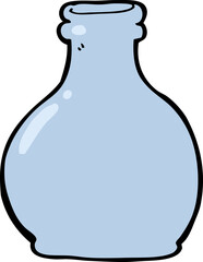 cartoon old glass vase