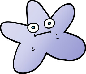 Obraz premium vector gradient illustration cartoon star fish