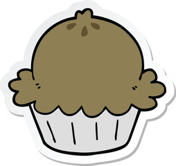 sticker of a cute cartoon pie