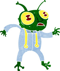 cartoon alien spaceman