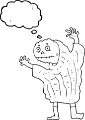 thought bubble cartoon halloween ghoul