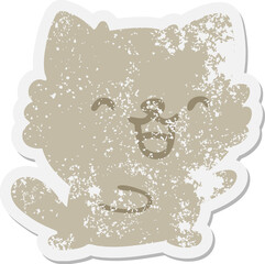 cute little cat grunge sticker