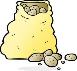 cartoon sack of potatoes