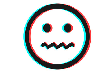 Fototapeta premium Smile icon Vector illustration in blue red and black colors