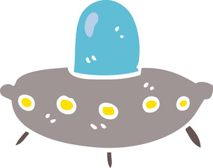 cartoon doodle alien spaceship