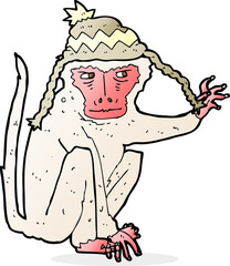 cartoon monkey wearing hat