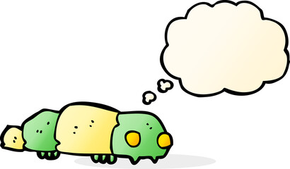 cartoon insect with thought bubble