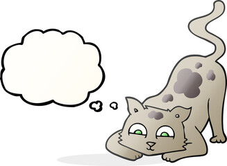 thought bubble cartoon cat