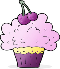 cartoon big cupcake