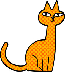 cartoon doodle cat
