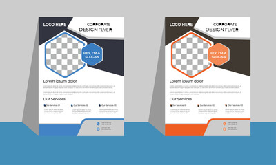 modern business flyer template design.