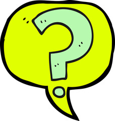 speech bubble cartoon question mark
