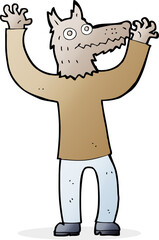 cartoon wolf man