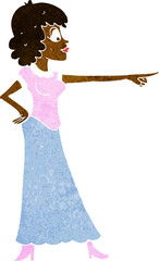 cartoon woman pointing finger