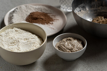 The process of making rye bread from sourdough. Photo Recipe. Step by step recipe.