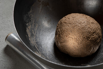 The process of making rye bread from sourdough. Photo Recipe. Step by step recipe.