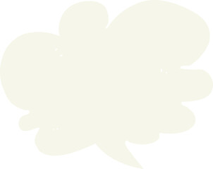 flat color illustration of a cartoon speech bubble