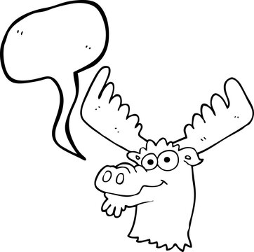 recommend clip art: speech bubble cartoon moose