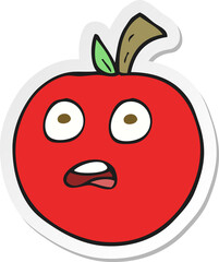 sticker of a cartoon tomato