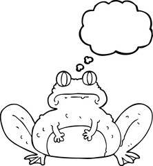 thought bubble cartoon frog