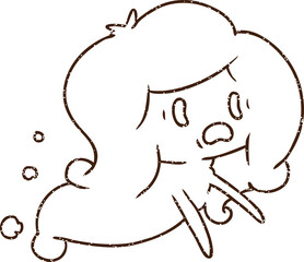 Spooky Ghost Charcoal Drawing