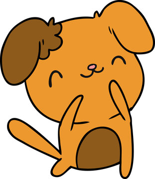 cartoon kawaii of a cute dog
