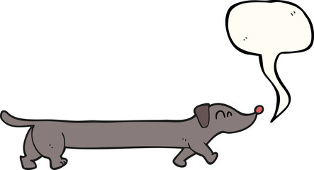 speech bubble cartoon dachshund