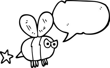 speech bubble cartoon angry bee