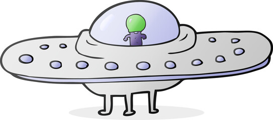 cartoon flying saucer