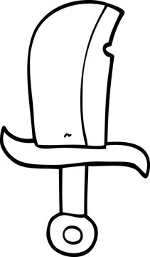 recommend clip art: line drawing cartoon dagger