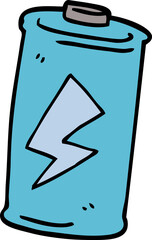 cartoon doodle battery
