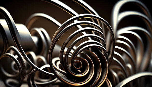 metal springs intertwined, background image