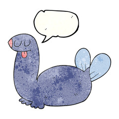 speech bubble textured cartoon seal
