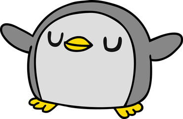 cartoon kawaii of a cute penguin
